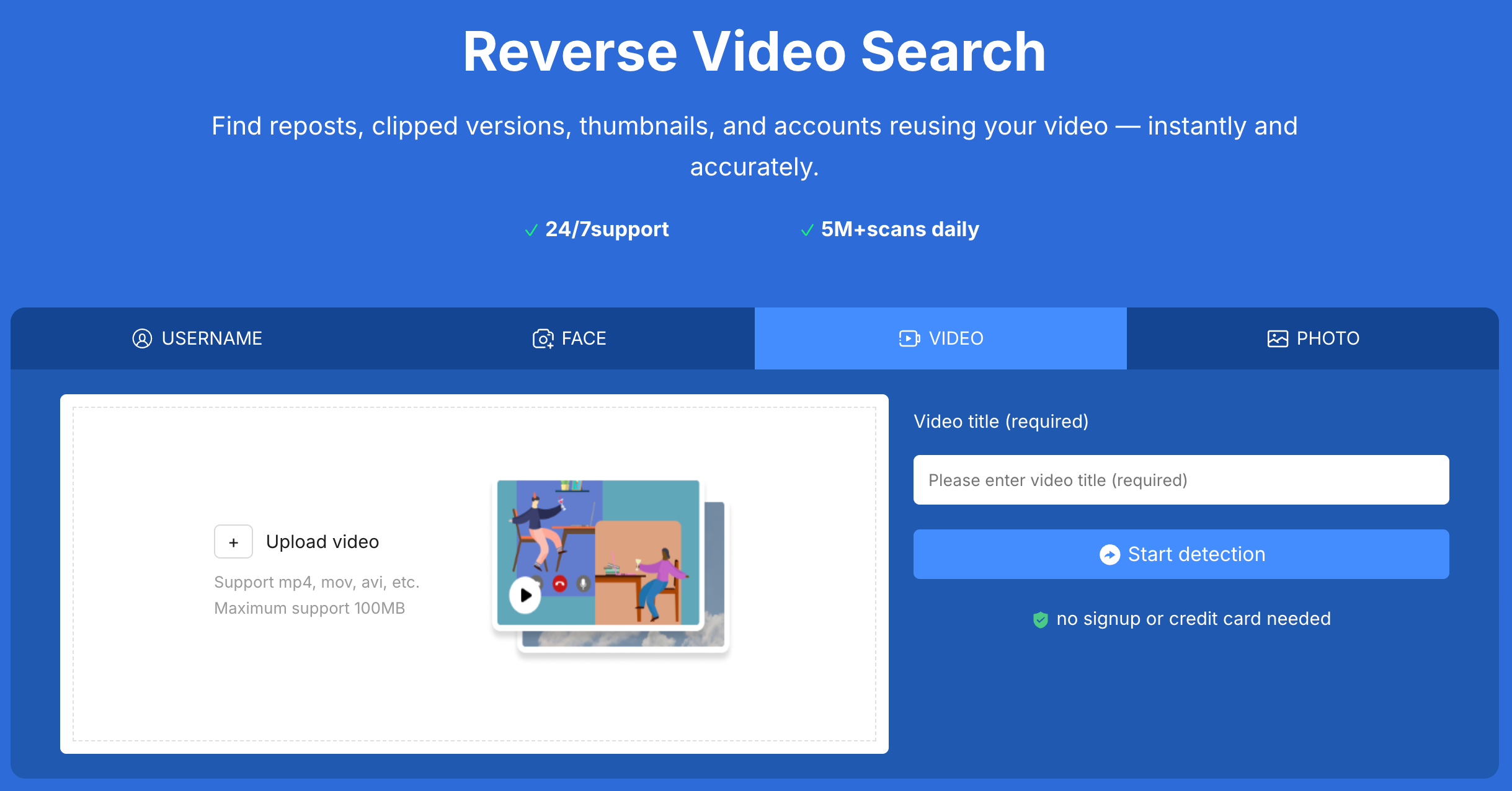 Find where a private video appears online with reverse video search