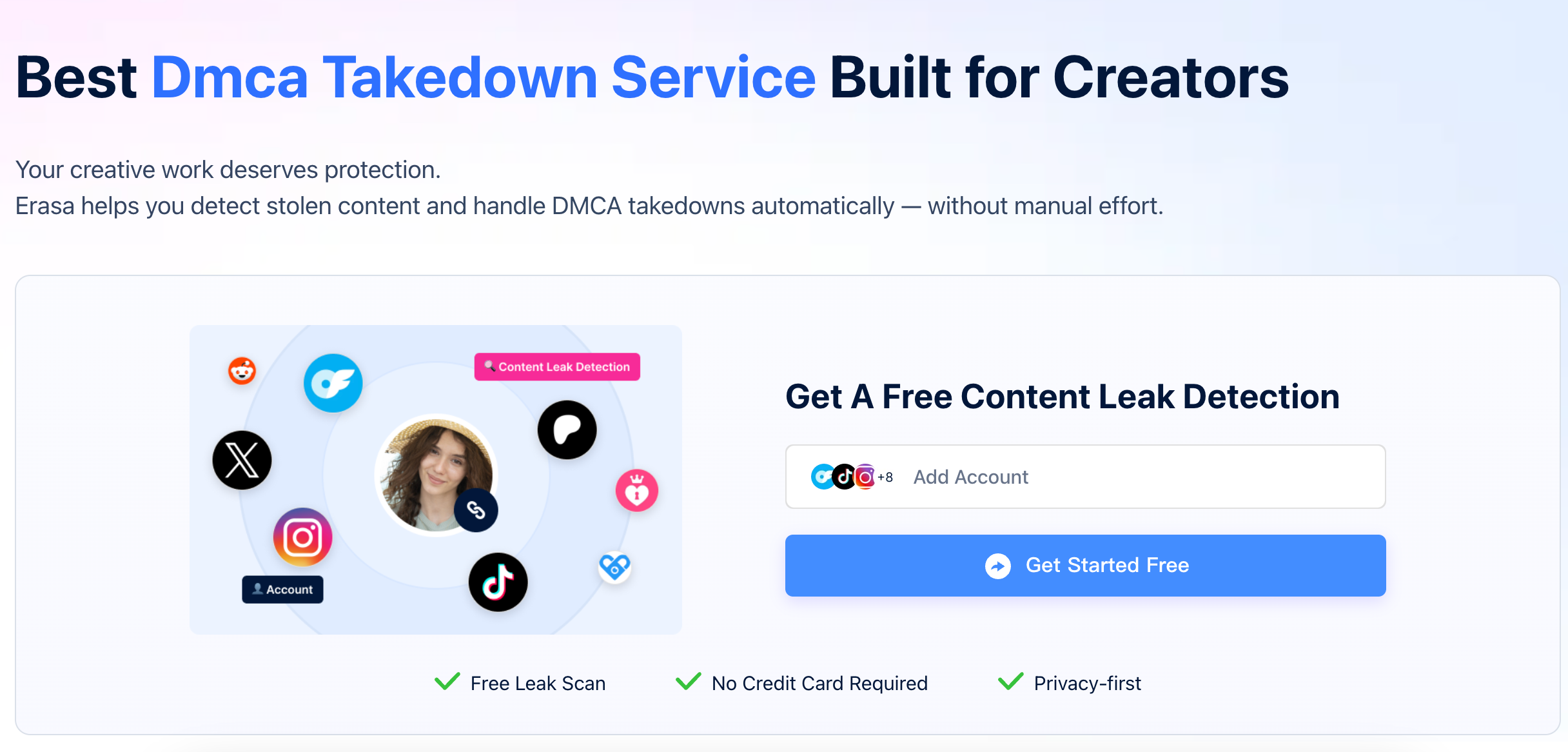 Erasa DMCA takedown service for removing unauthorized OnlyFans content