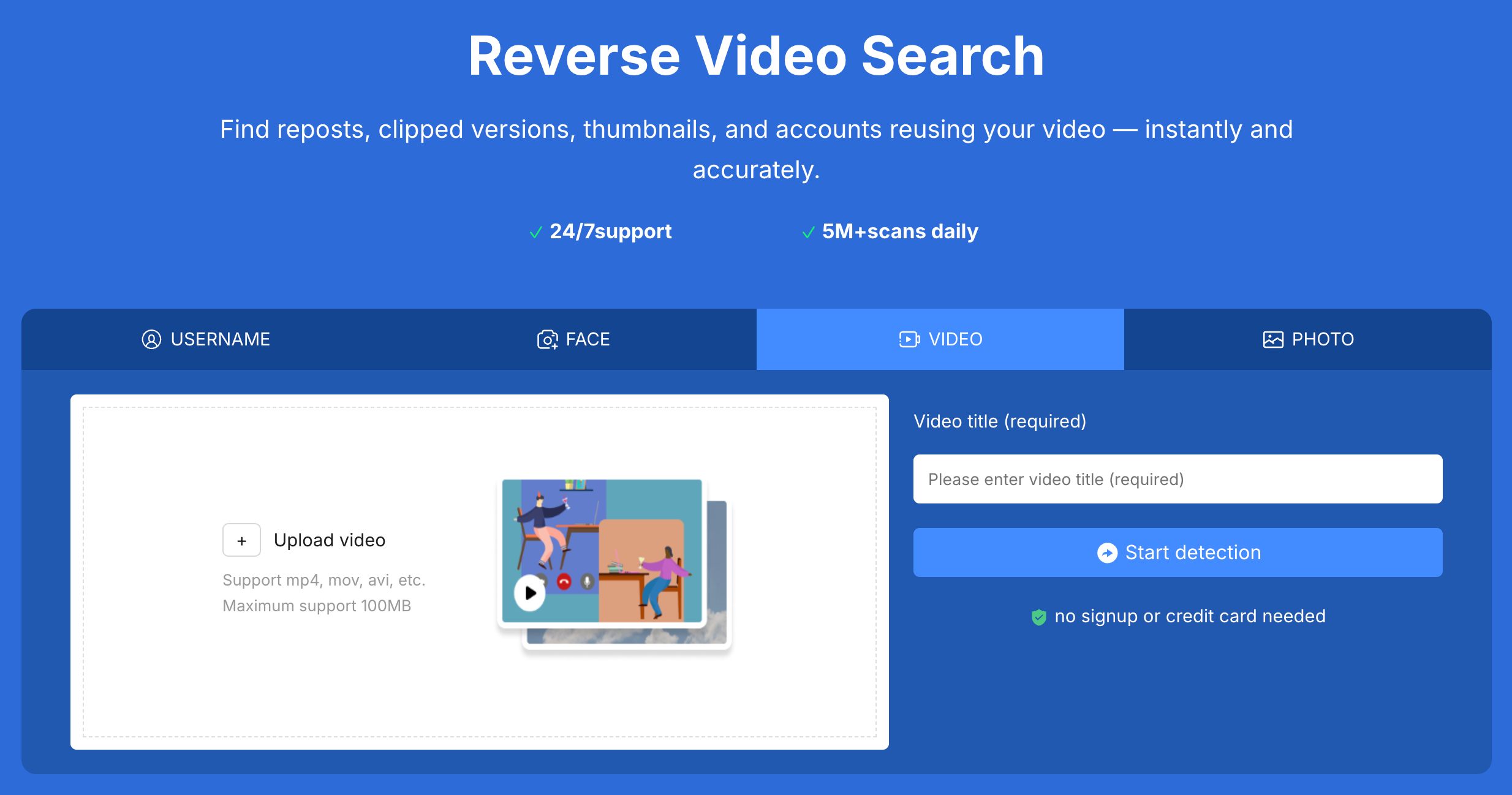 Find where a private video appears online with reverse video search