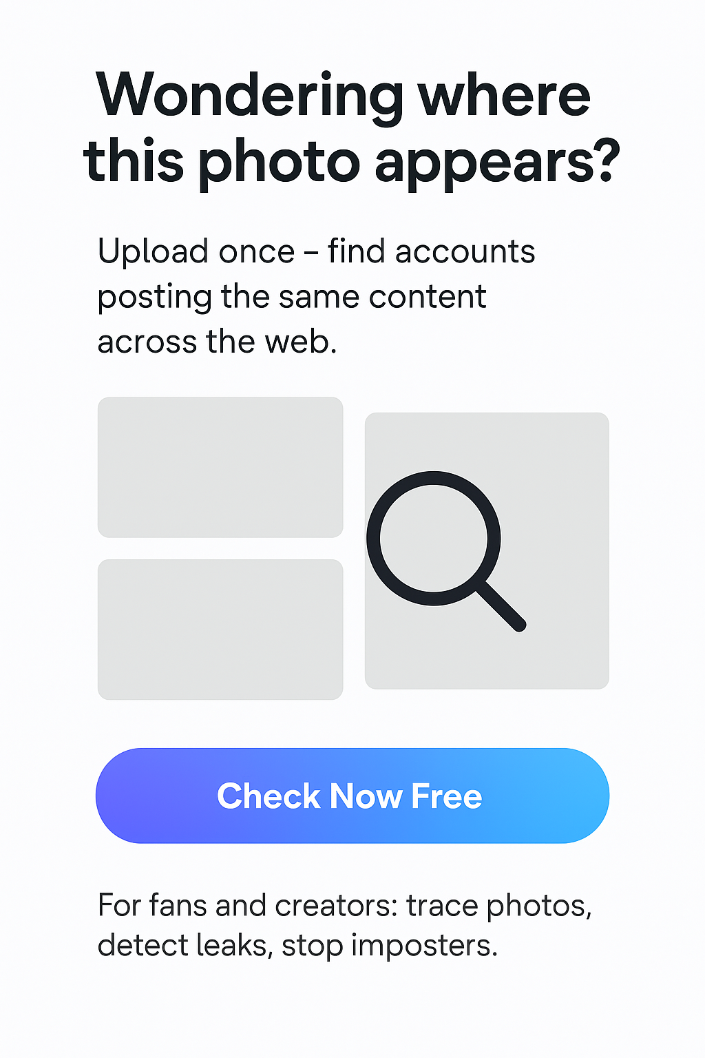 Example of scanning a photo with a Pornstar Identifier tool. Detect stolen accounts and try Erasa Reverse Search to protect your content.