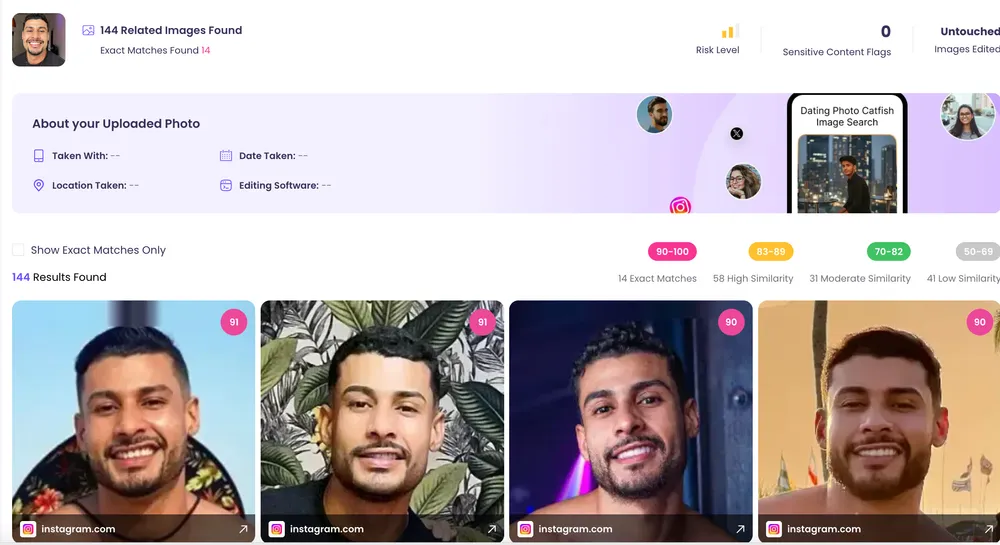 How to Spot a Catfish with a Dating Photo Image Search