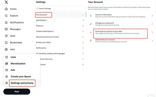 How to download an archive of your twitter data