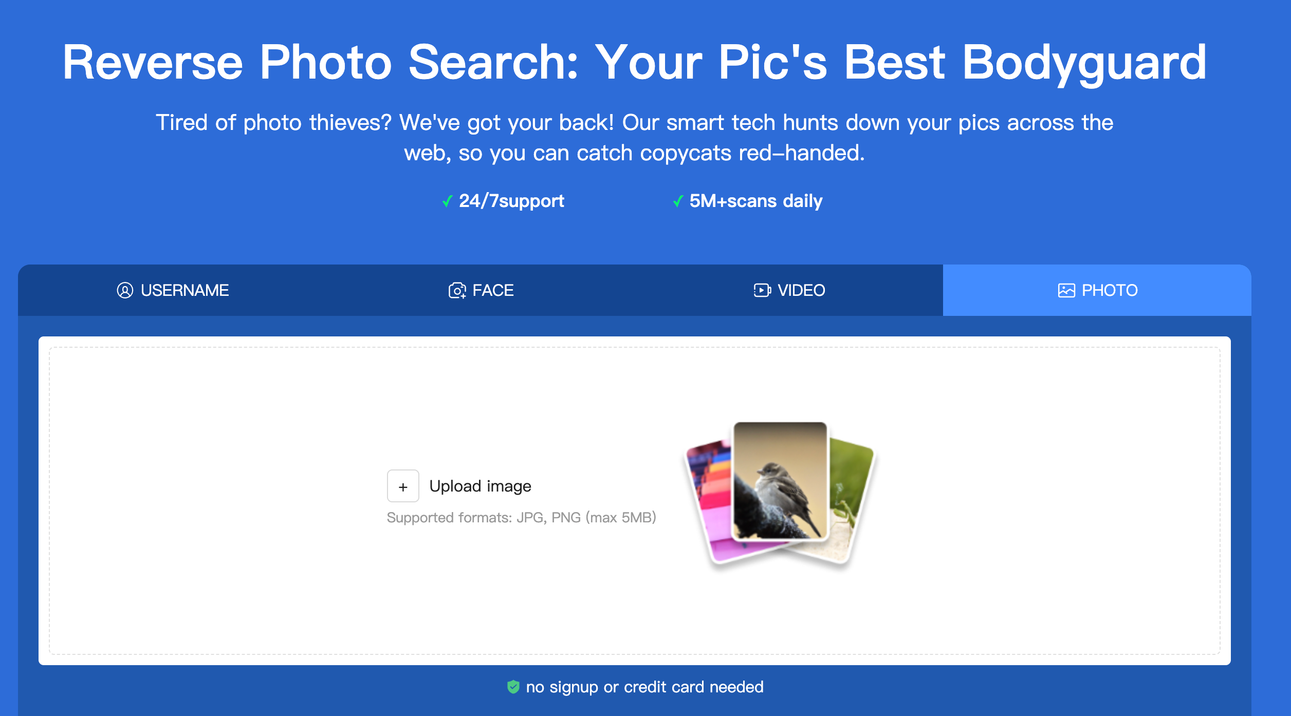 Reverse photo search results showing the performer’s real and impersonation accounts.