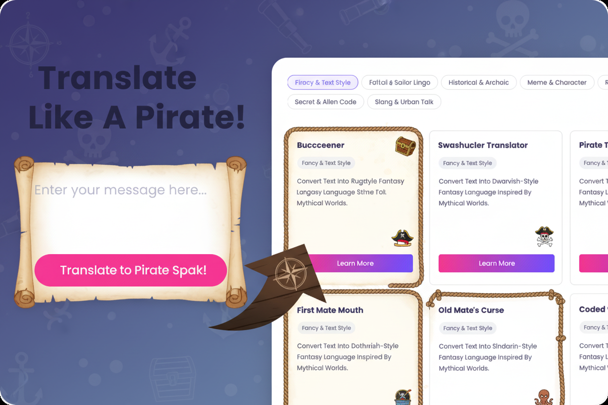 Translate into Pirate Speak