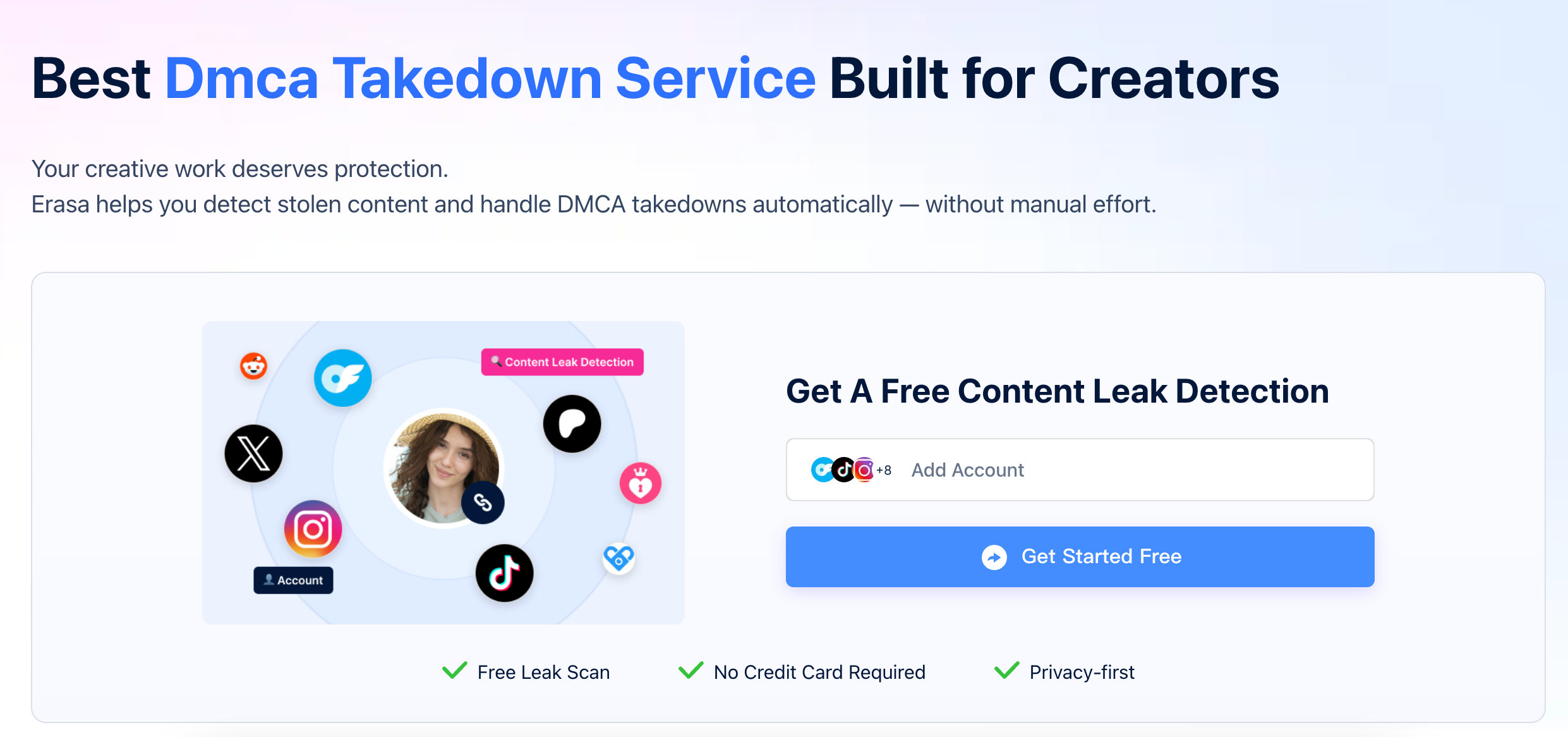 DMCA monitoring and takedown tool for detecting and removing leaked OnlyFans content
