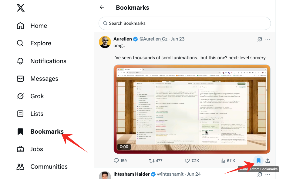 How to Delete a Bookmark on X