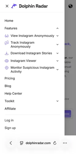 DolphinRadar in Safari